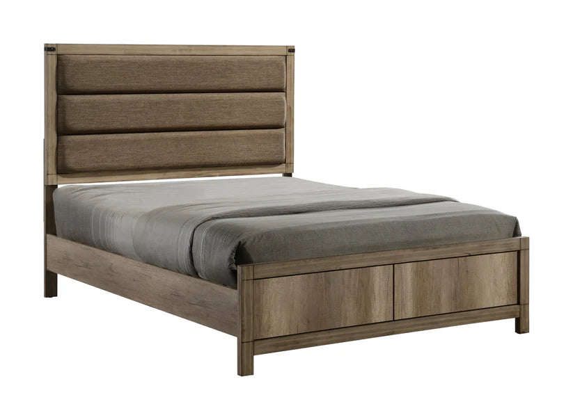 Matteo Melamine Upholstered Panel Bed