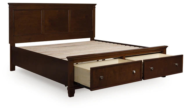 Brown 5-Piece Bedroom Set (Bed, Dresser, Mirror, Chest & Nightstand)