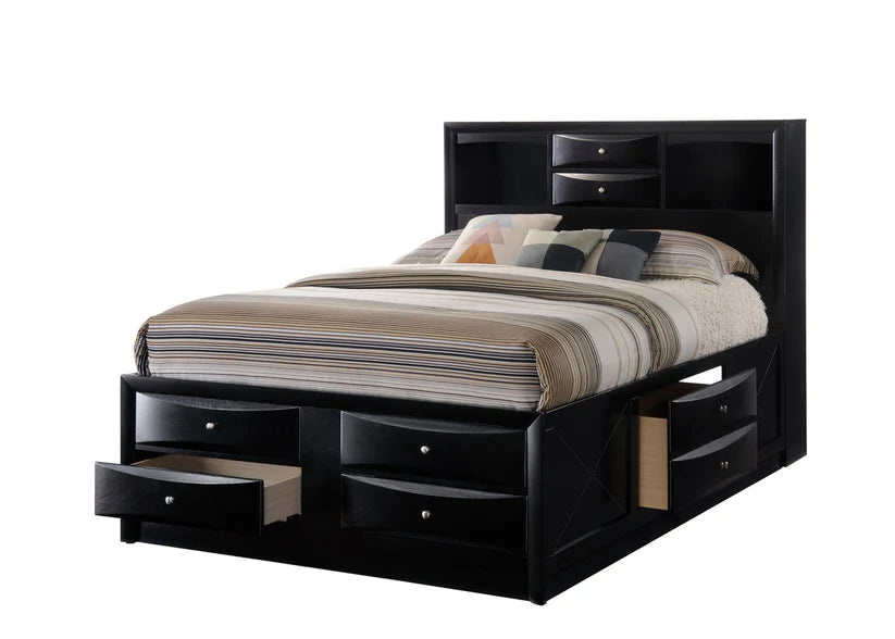 Emily Black Storage Platform Bed