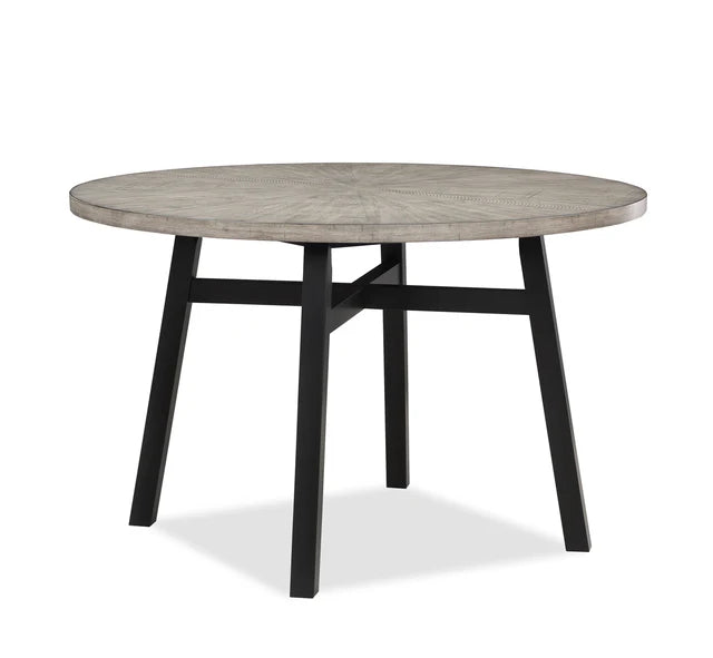 Mathis Black/Gray Round 5-piece Dining Set