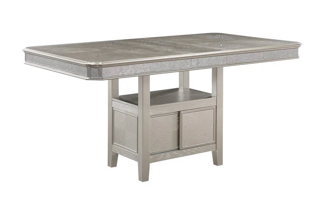 Klina Silver Champagne Counter Height Dining Table