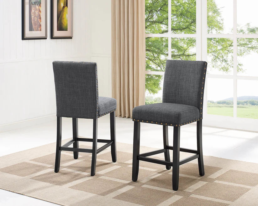 Wallace Gray Counter Height Chair, Set of 2