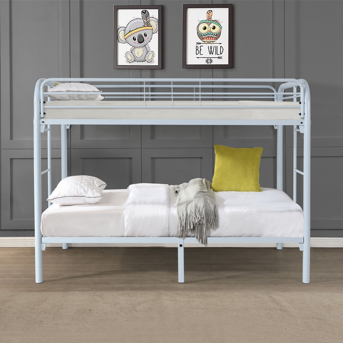 White Metal Twin/Twin Bunk Bed