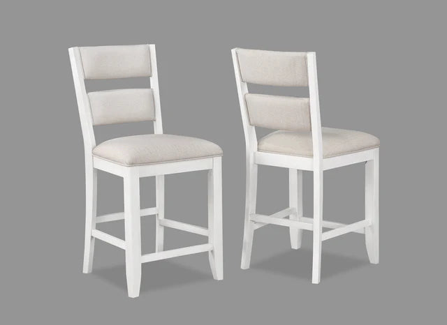 Wendy White Counter Height Chair, Set of 2