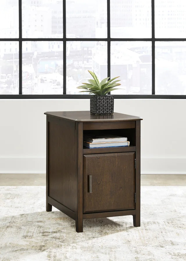 Dark Brown Side End Table