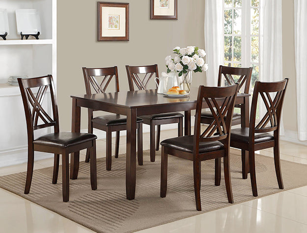 Eloise Brown 7-Piece Dining Table