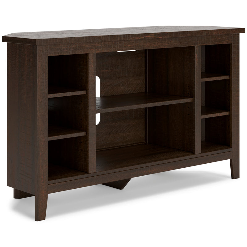 Warm Brown Corner TV Stand 48"L