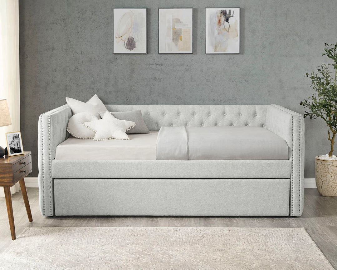 Trinidy Dove Gray Daybed with Trundle