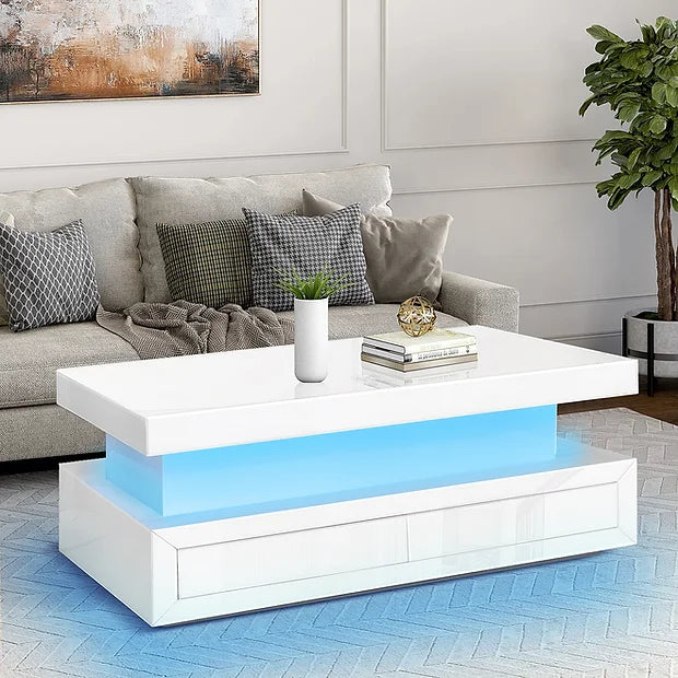 Alma White Bluetooth Cocktail Table