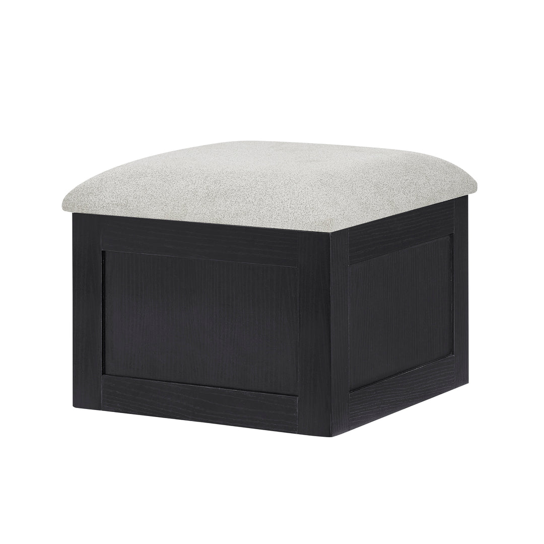 Marta Faux white Marble Cocktail with ottoman Set