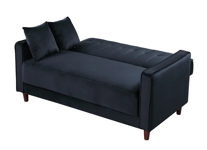 Cozy Adjustable Bed Black Sofa & Loveseat