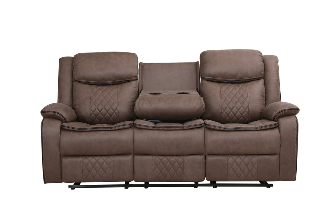 Weston Brown 3-Piece Reclining Sofa Set