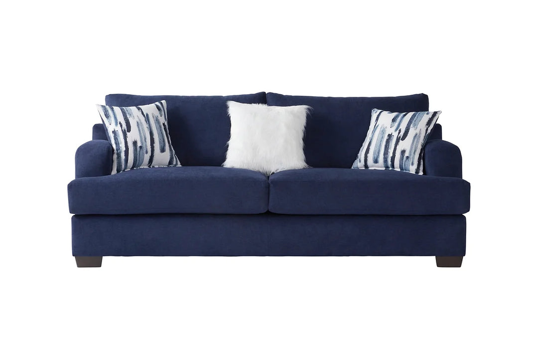 Cameo Navy Blue Sofa & Loveseat Set