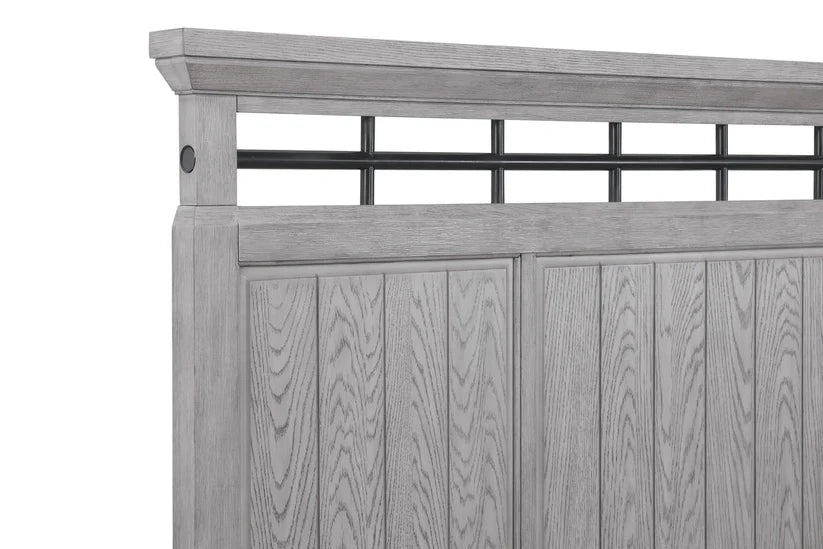 Beckett Grey Panel Bed