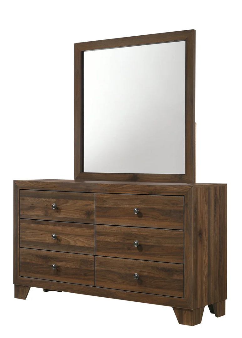 Millie Upholstered Brown Bedroom Set