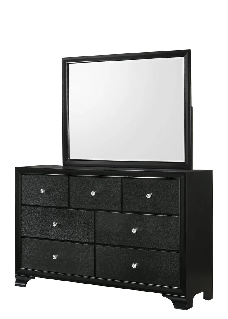 Micah Black LED Panel Bedroom Set