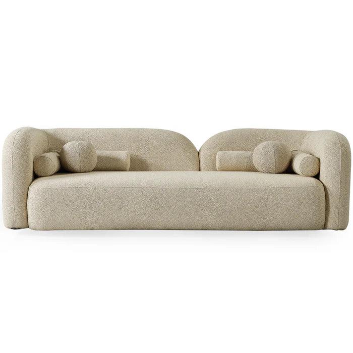 Donna Japandi Style Boucle Sofa.