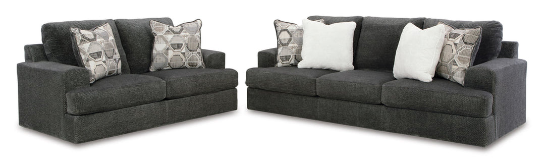 Karinne Smoke  Sofa & Loveseat Set