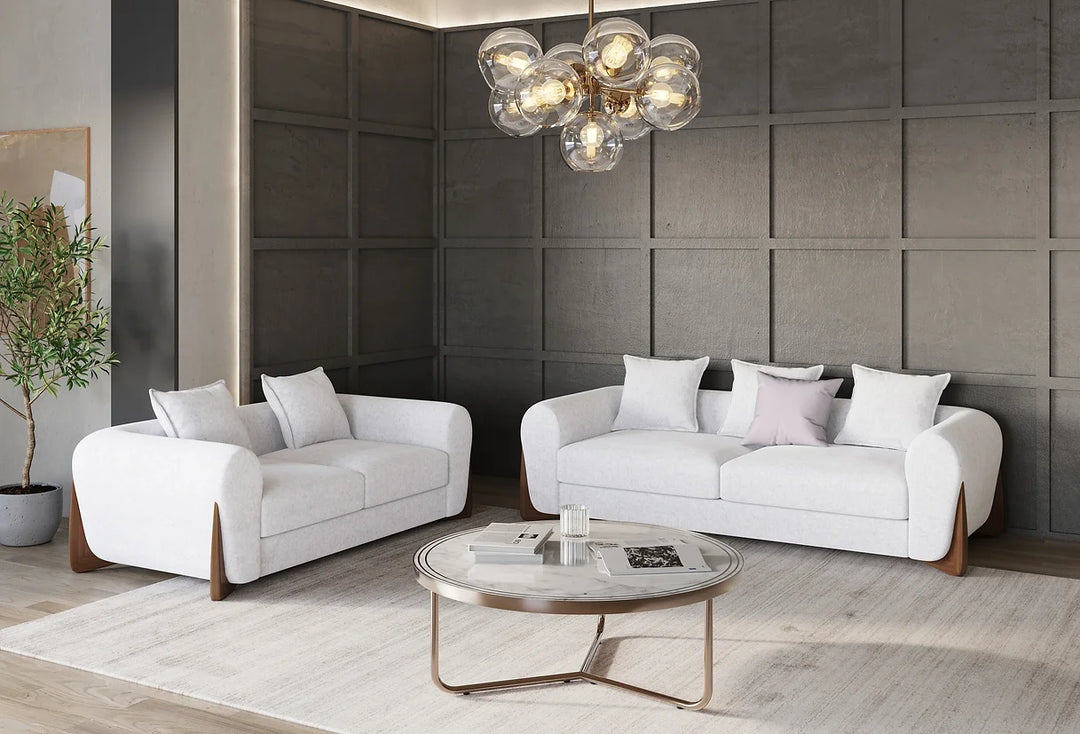 Stylus Pewter Sofa Set