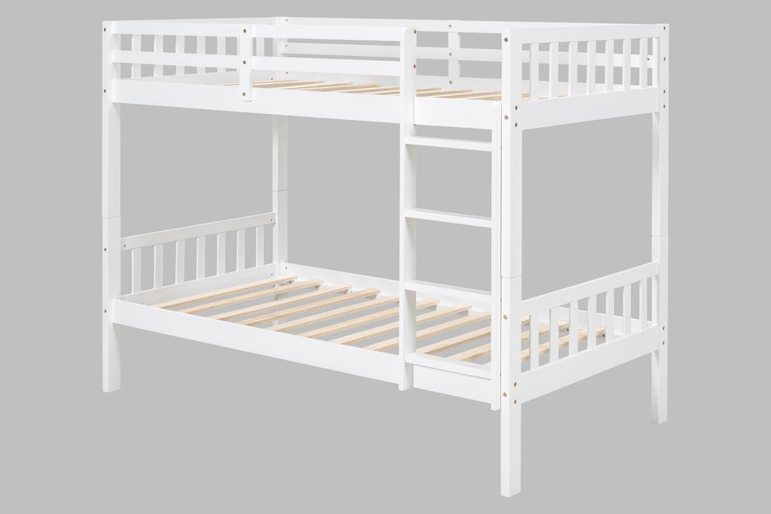 White Twin/Twin Bunk Bed