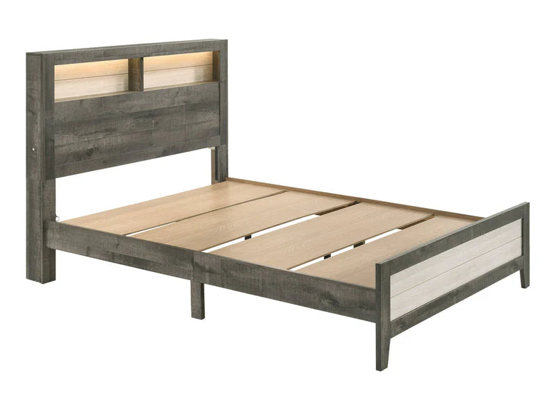 Rhett Rustik Grey Platform Bed