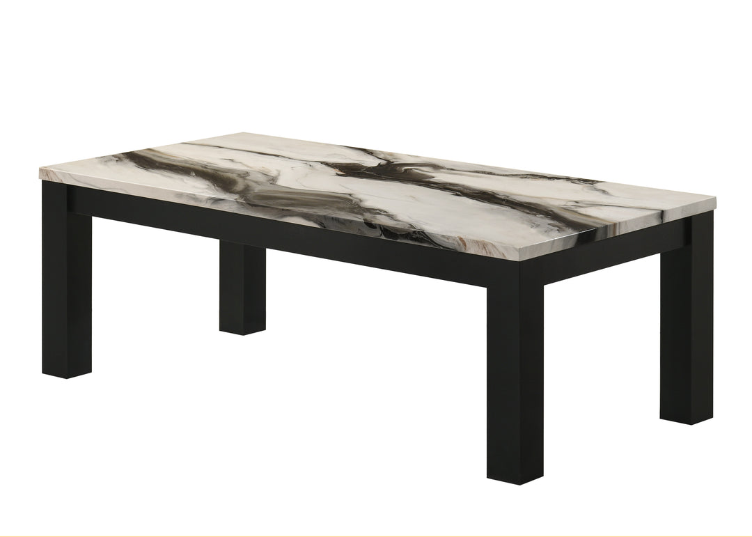 Ivy Faux Marble Brown Cocktail Set