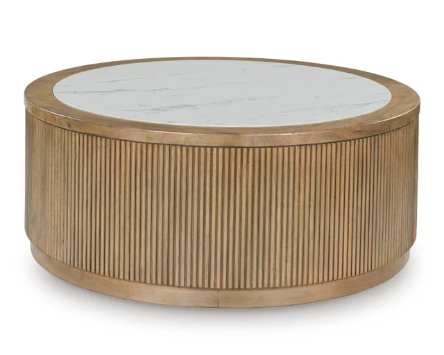 Luna Light Brown/White Cocktail Table