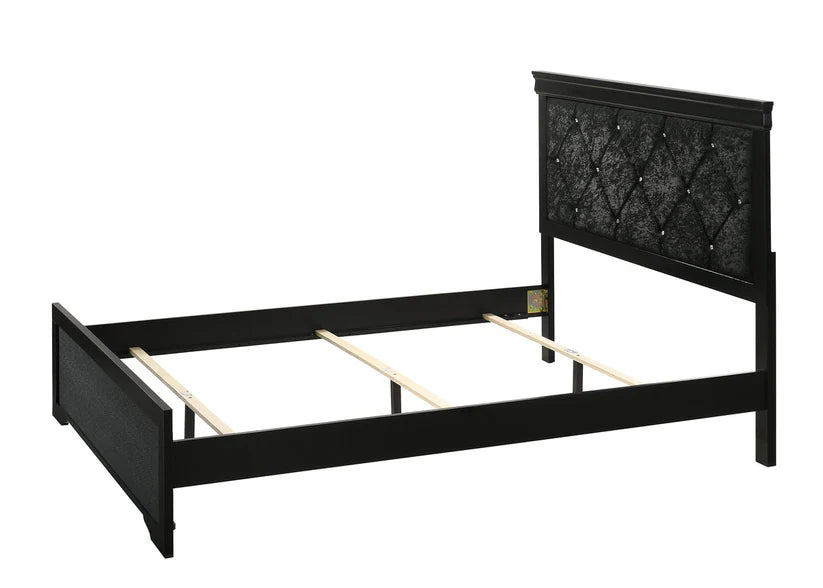 Amalia Black Panel Bed