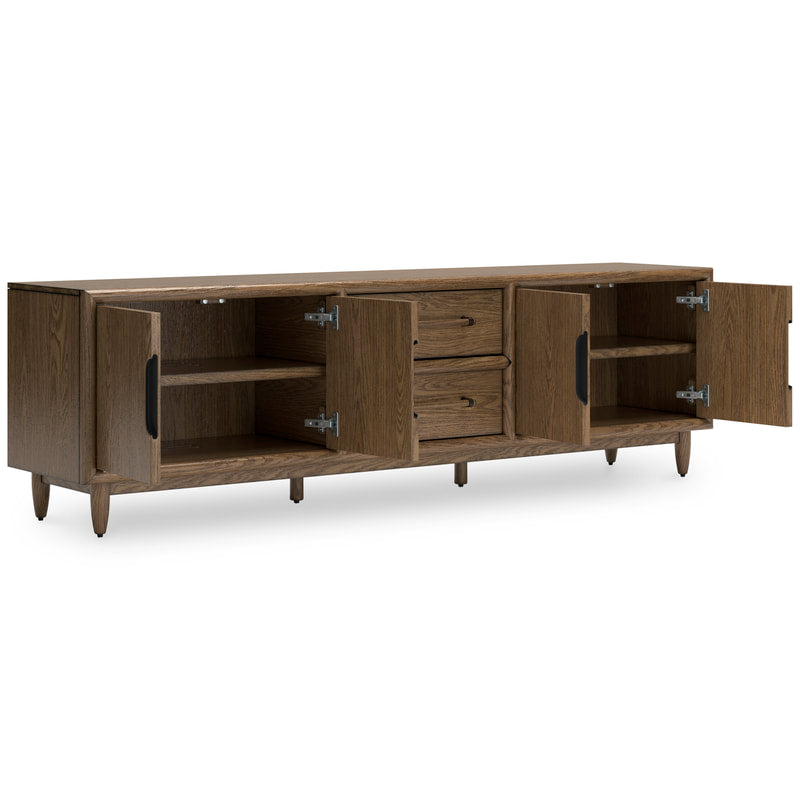 Brown Wooden 85" Tv Stand