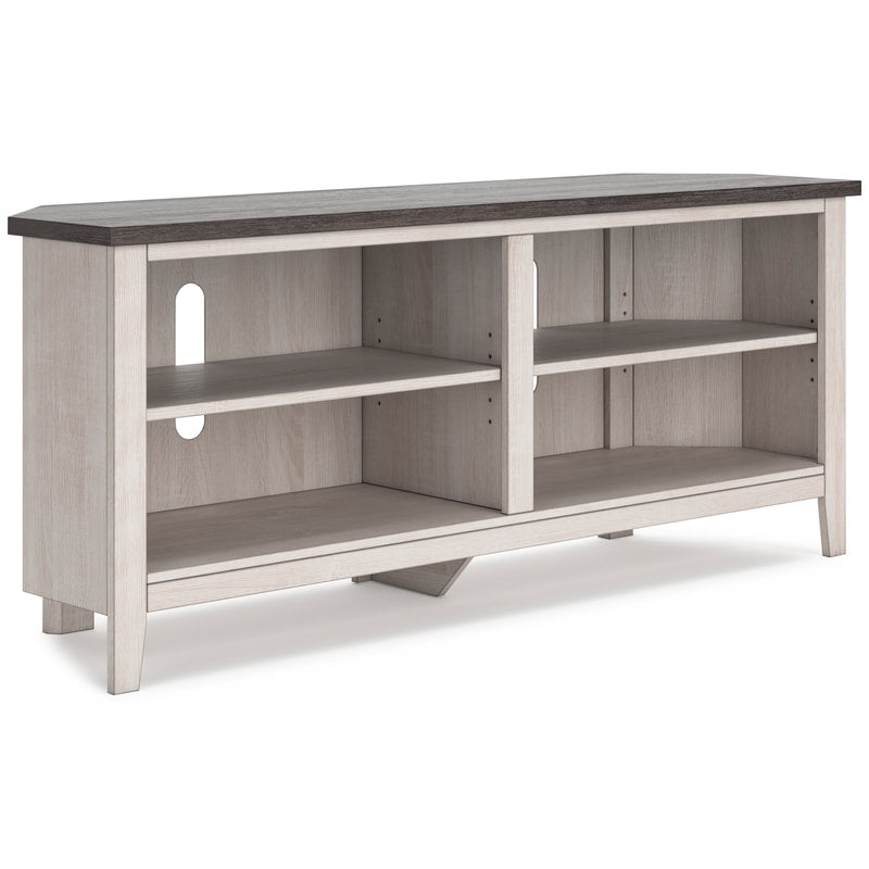 Corner White/Grey 58" TV Stand