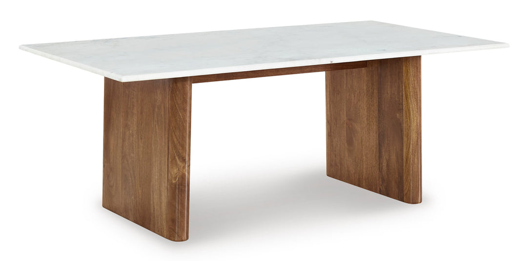 Isanti Light Brown/White Cocktail Table