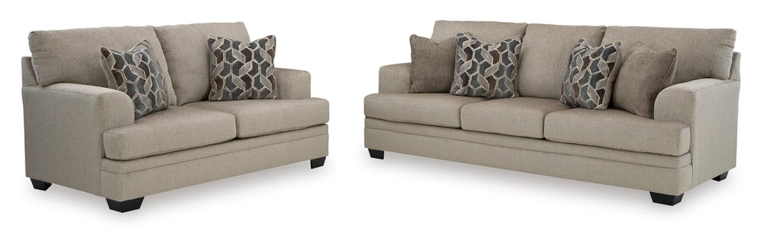 Stonemeade Taupe Sofa and Loveseat Set