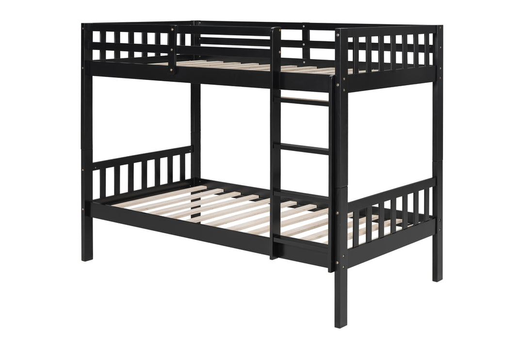 Black Twin/Twin Bunk Bed