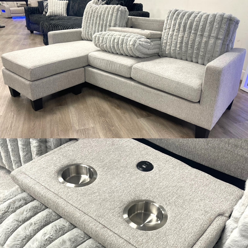 Neymar Gray Reversible Sectional