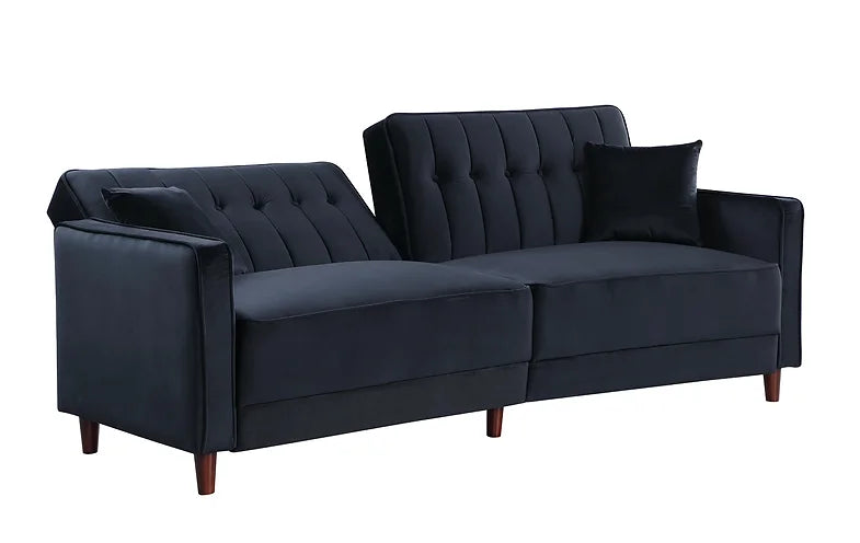 Cozy Adjustable Bed Black Sofa & Loveseat