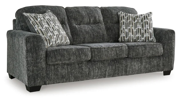 Lonoke Gunmetal Sofa and Loveseat