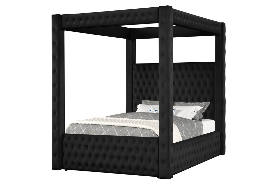 Annabelle Canopy Black Bed