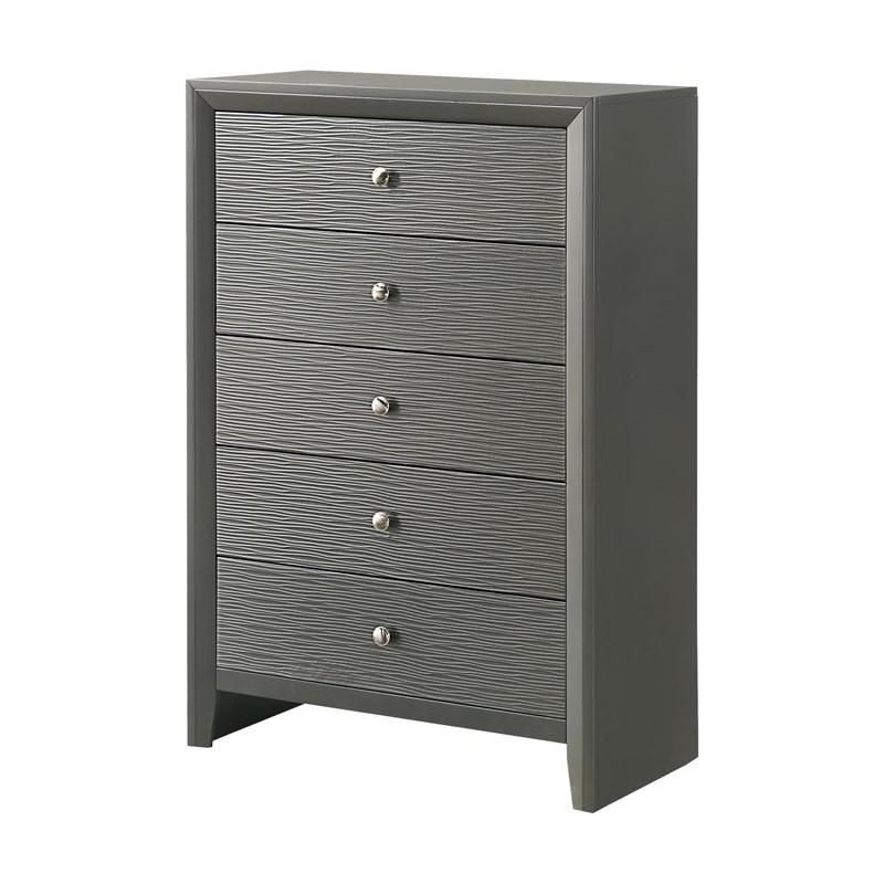 Denker Gunmetal Panel Bedroom Set