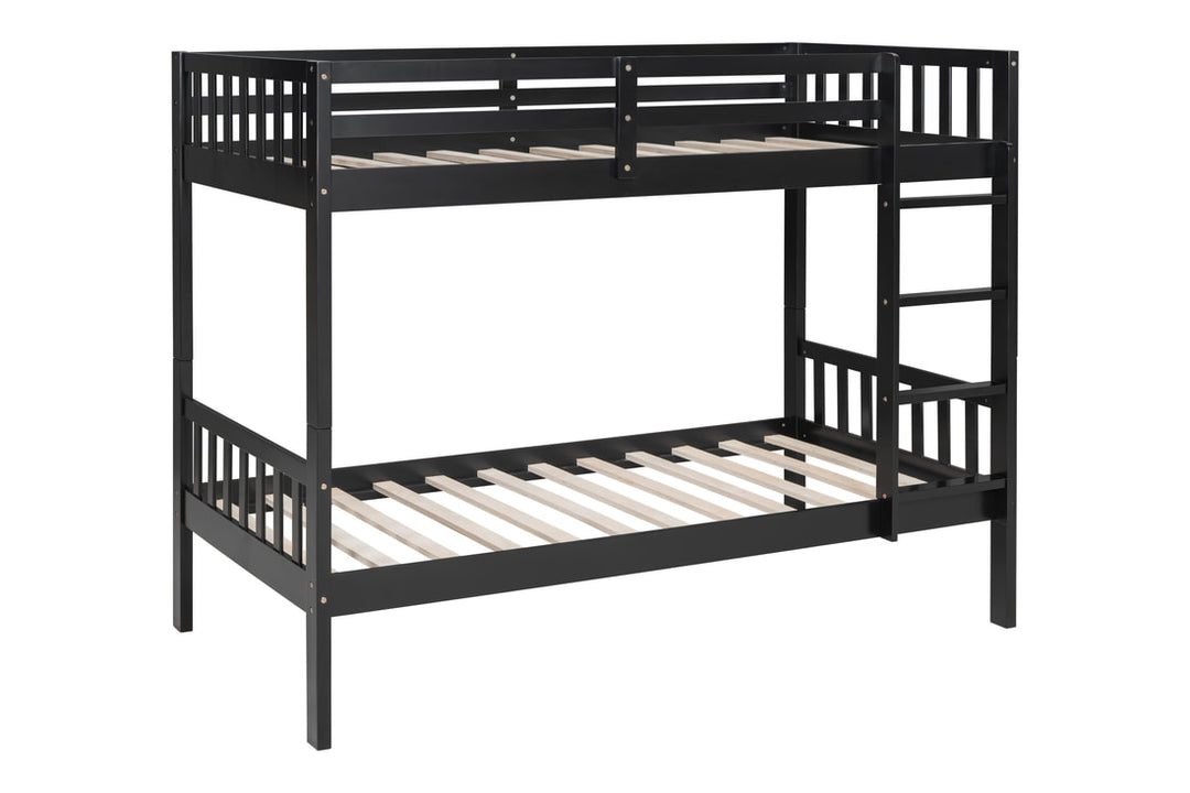 Black Twin/Twin Bunk Bed