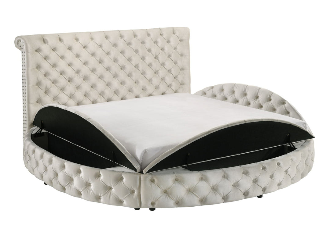 Brigitte Ivory Storage Bed