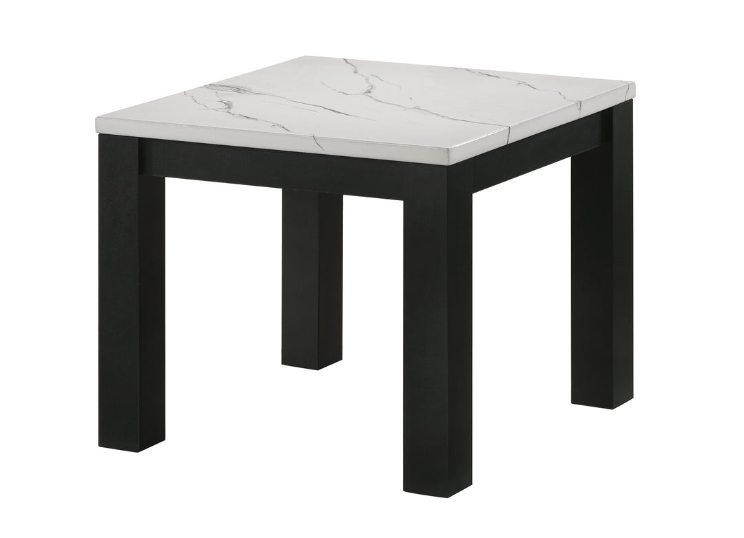 Ivy Faux Marble White Cocktail Set
