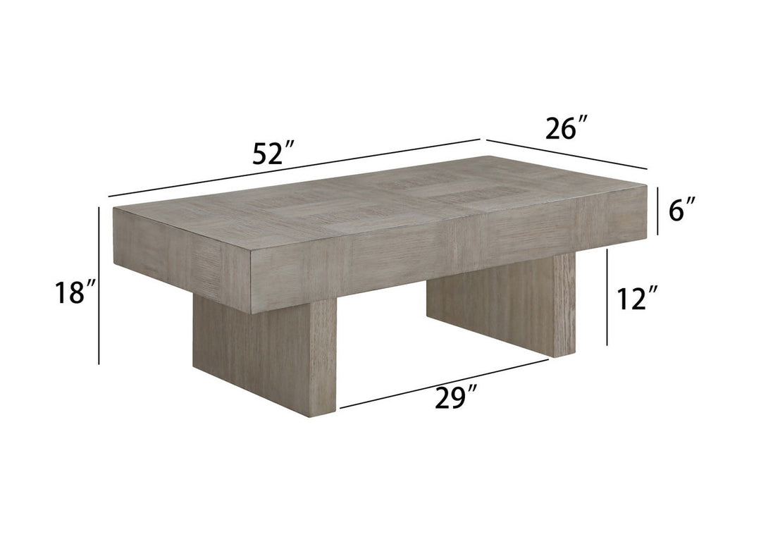 Crawley Coffee & 2 End Tables - Light Grey
