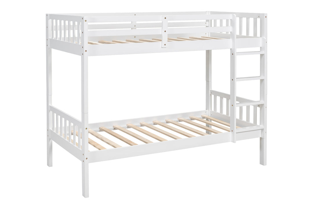 White Twin/Twin Bunk Bed