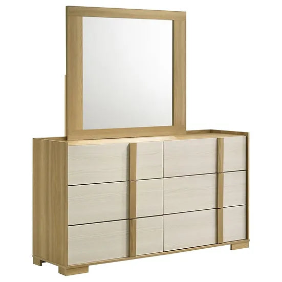 Maya Natural/ New White  Panel Bedroom Set NE