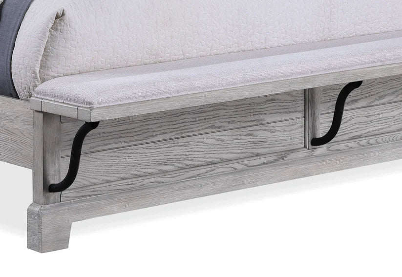 Beckett Grey Panel Bed