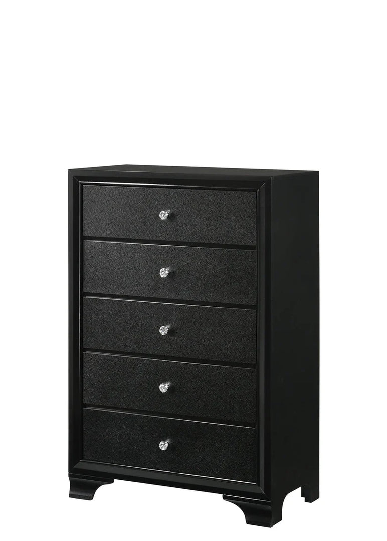 Micah Black LED Panel Bedroom Set