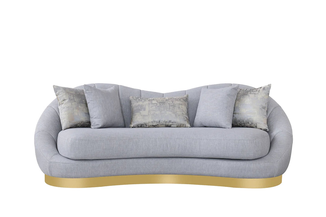 Olena (dove grey+ivory) Sofa Set