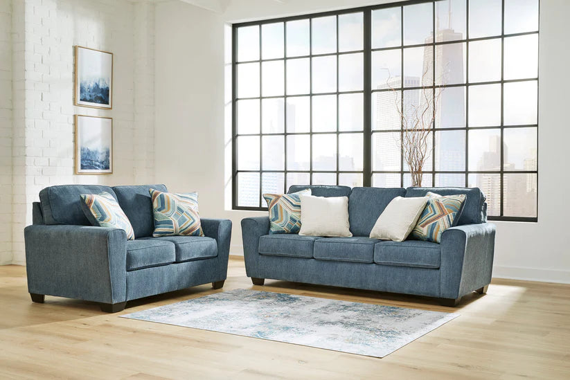 Cashton Blue Living Room Set