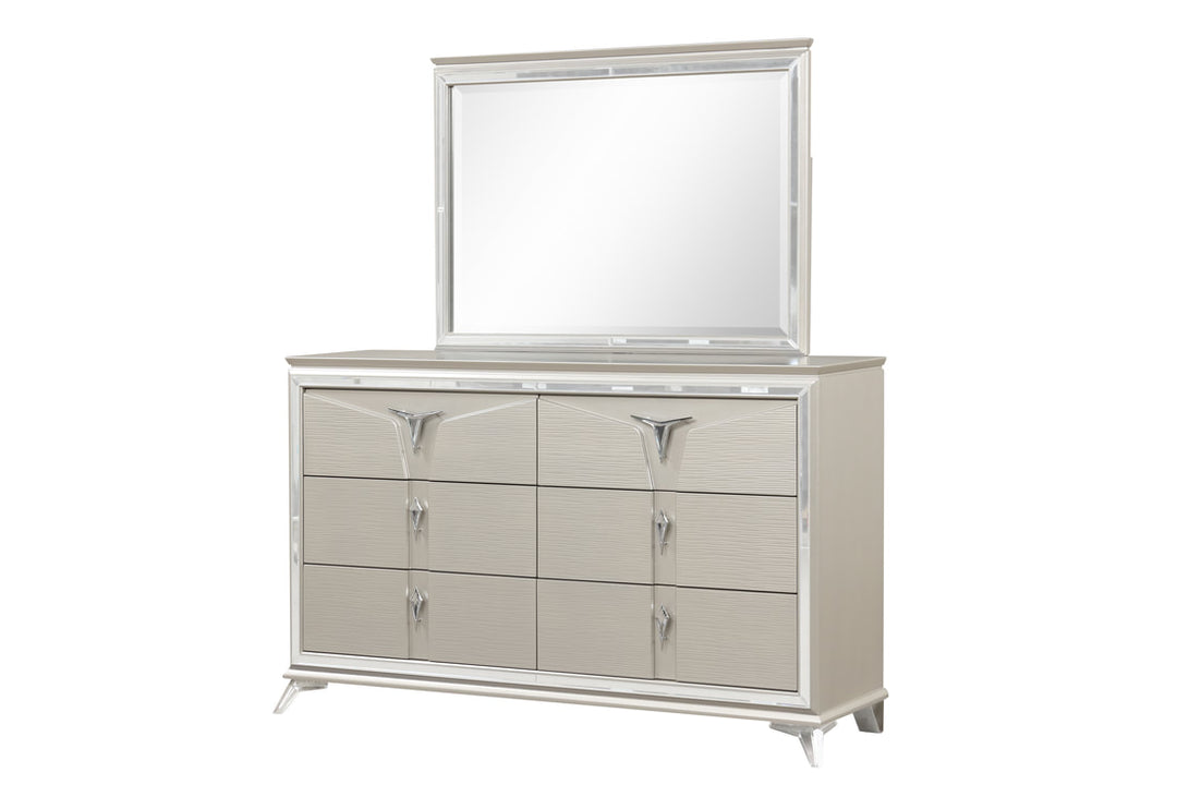 Master 4-Piece Bedroom Set (Bed, Dresser, Mirror, & Nightstand)