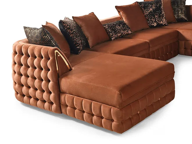 Sicilya Rust Orange Sectional